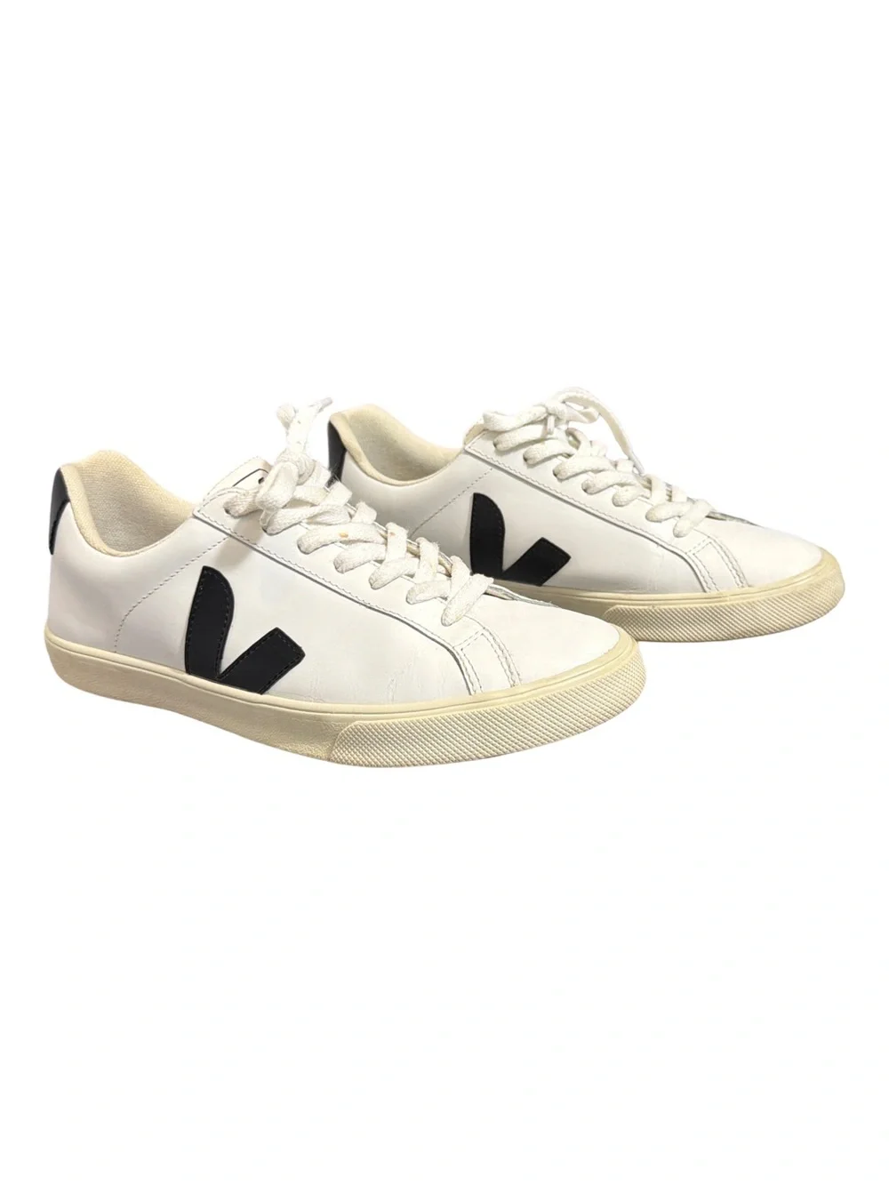 Veja • Esplar Leather Sneakers White & Black Wome’s US7 / 38
